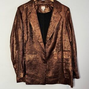 A New Day Metallic Bronze Women's Blazer, Size L